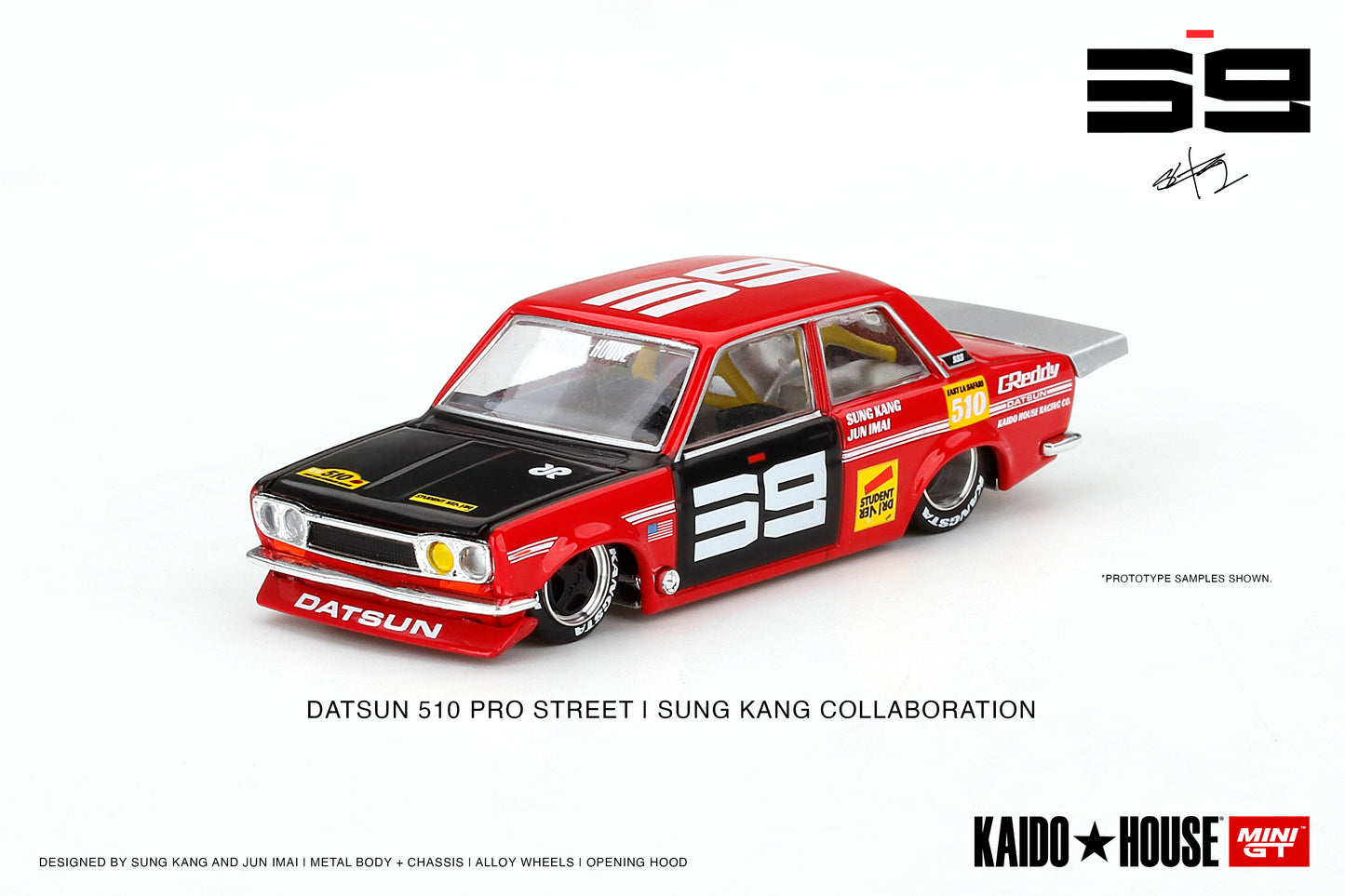 Mini GT Kaido House 003 Datsun 510 Pro Street SK510 Red 1:64