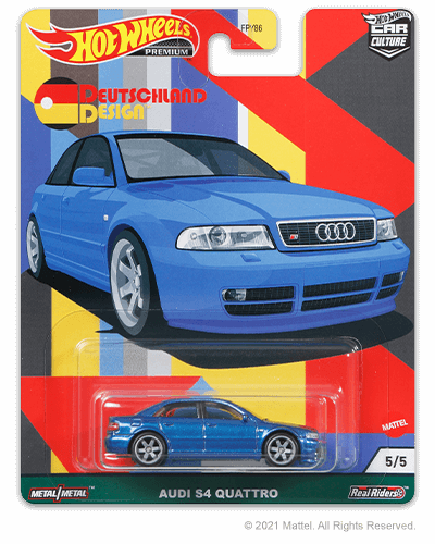 Hot Wheels Deutschland Design Audi S4 Quatro Blue 1:64