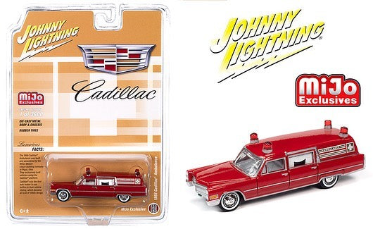 Johnny Lightning Mijo Exclusive 1966 Cadillac Ambulance Red 1:64