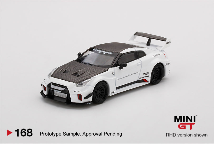 Mini GT MiJo Exclusive 168 LB-Silhouette WORKS GT Nissan 35GT-RR Ver.1 White 1:64