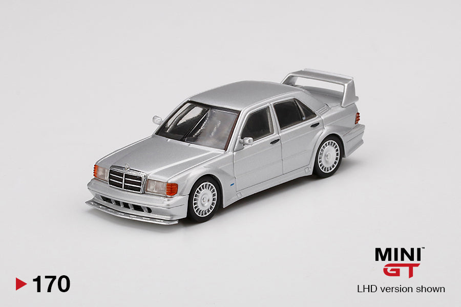 Mini GT Mijo Exclusive 170 Mercedes Benz 190E Evolution II Silver 1:64