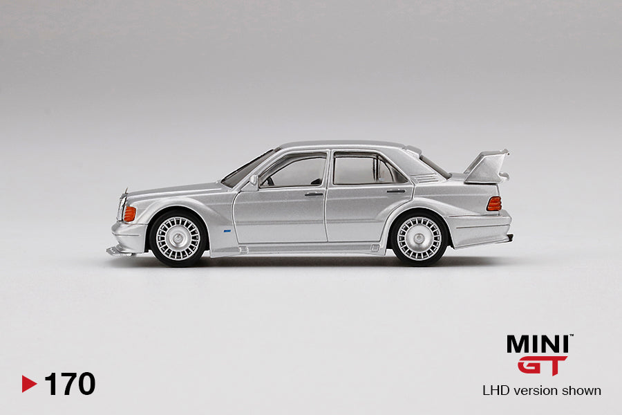 Mini GT Mijo Exclusive 170 Mercedes Benz 190E Evolution II Silver 1:64