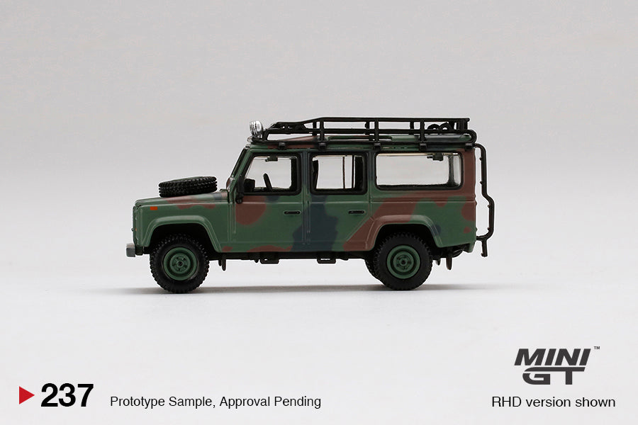 Mini GT HK Exclusive 237 Land Rover Defender 110 Military Camouflage 1:64