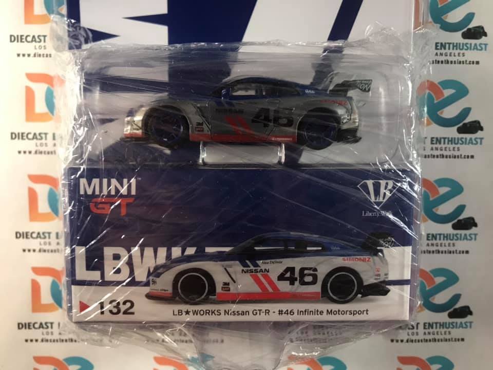 CHASE RAW Mini GT Mijo Exclusive 132 LB Work Nissan GTR Infinity Motorsport 1:64