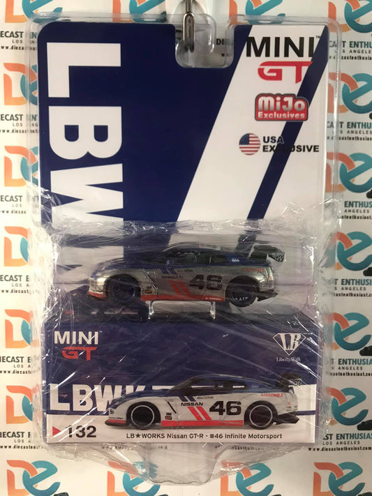 CHASE RAW Mini GT Mijo Exclusive 132 LB Work Nissan GTR Infinity Motorsport 1:64