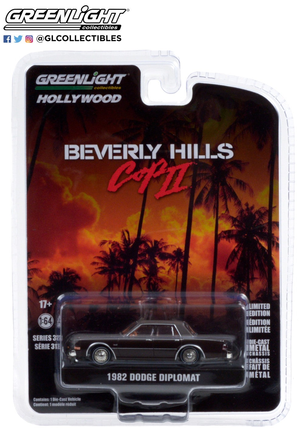 Greenlight Beverly Hills Cop II 1982 Dodge Diplomat Black 1:64