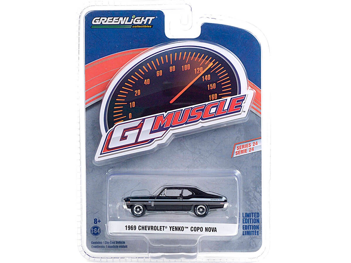 Greenlight GL Muscle 1969 Chevrolet Yenko Copo Nova Black 1:64