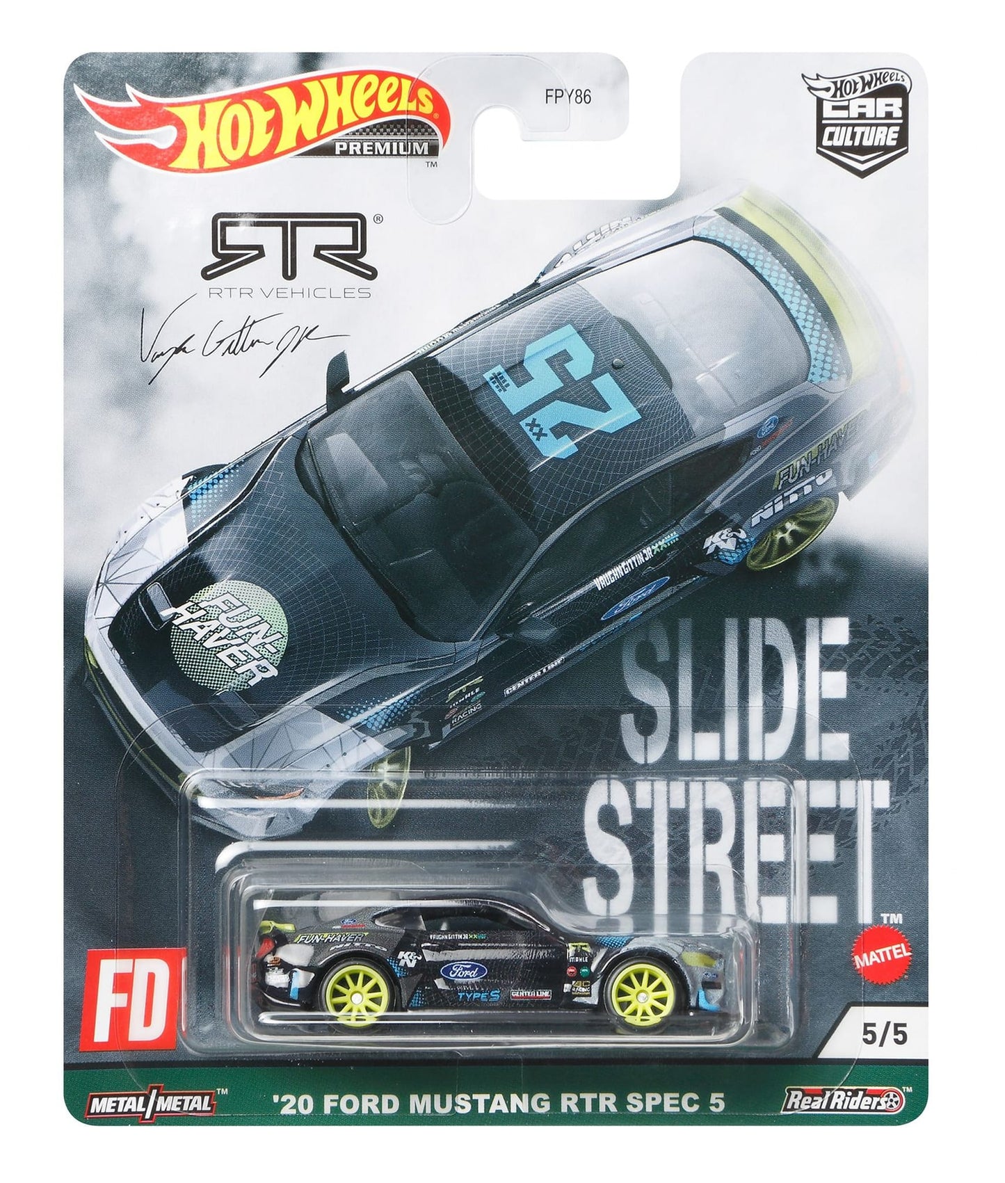 Hot Wheels Slide Street 20 Ford Mustang RTR Spec 5 1:64