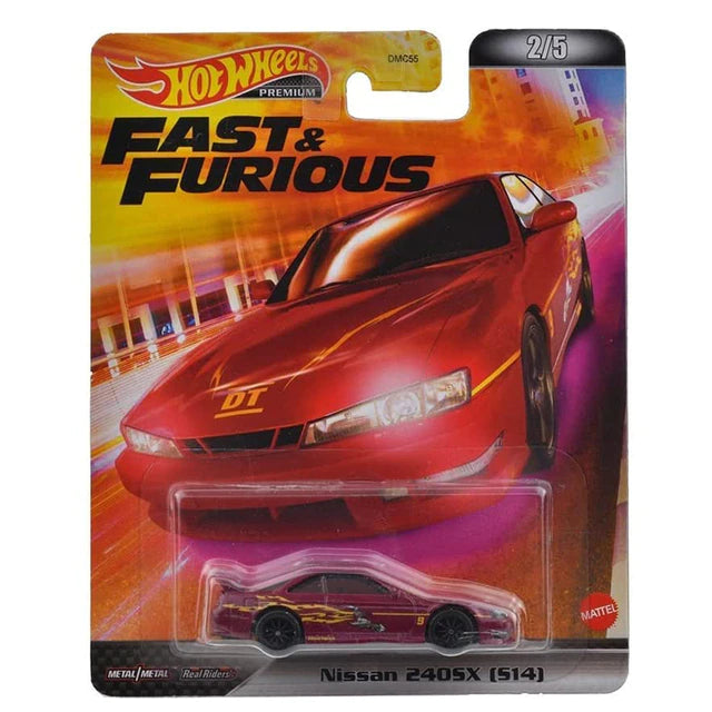 Hot Wheels Retro Entertainment Fast & Furious 2022 Nissan 240SX S14 Maroon 1:64