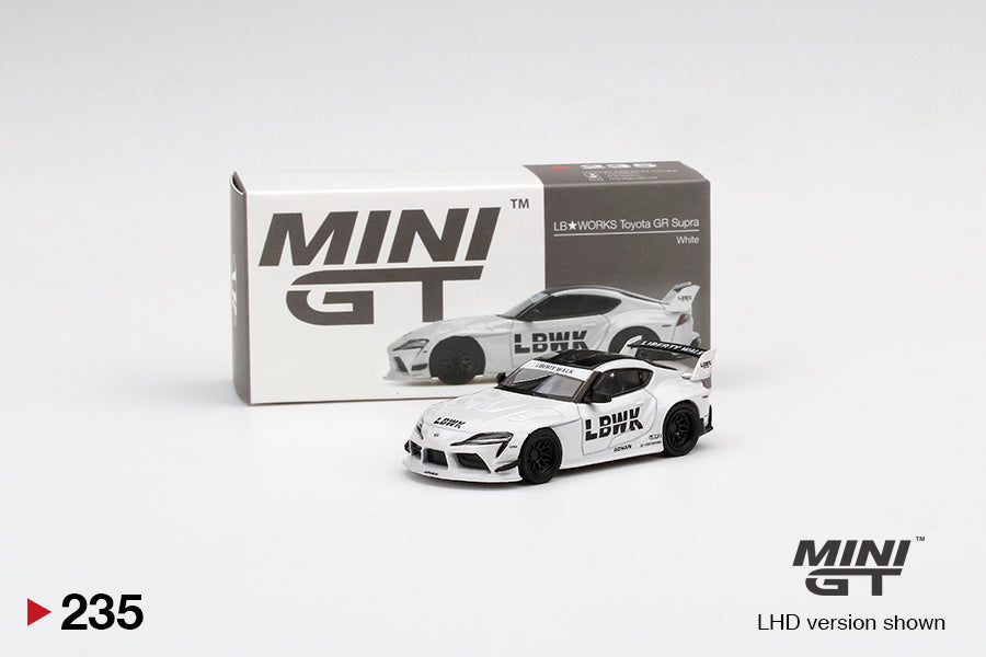 Mini GT Box Version 235 LB WORKS Toyota GR Supra White 1:64