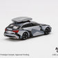 Mini GT China Exclusives 256 Audi RS6 Avant Wagon Silver Digital Camouflage with Roof Box 1:64