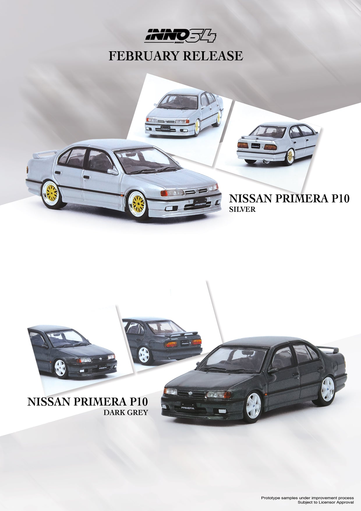 Inno64 Nissan Primera P10 Silver 1:64