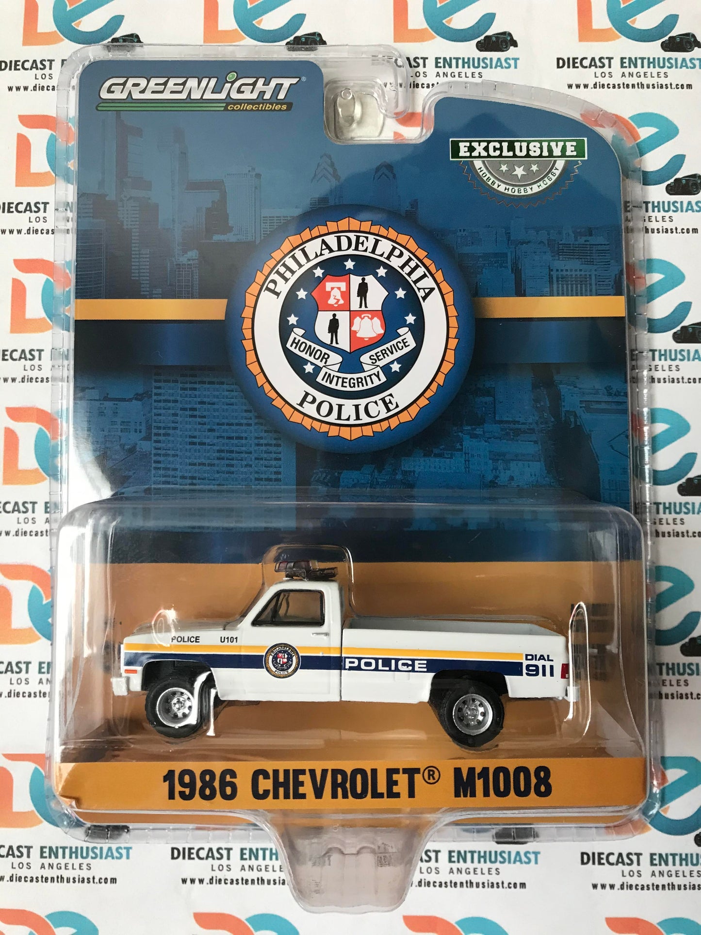 Greenlight Philadelphia Police 1986 Chevrolet M1008 Truck 1:64
