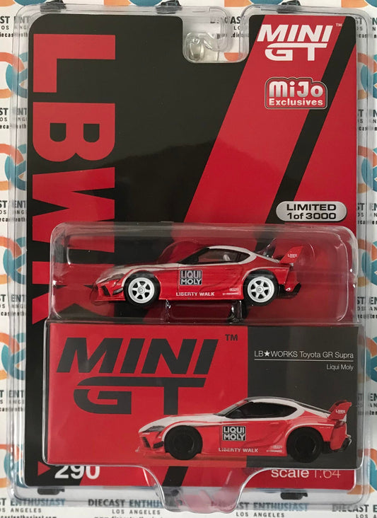 CHASE Mini GT Mijo Exclusives 290 LB WORKS Toyota GR Supra Liqui Moly 1:64