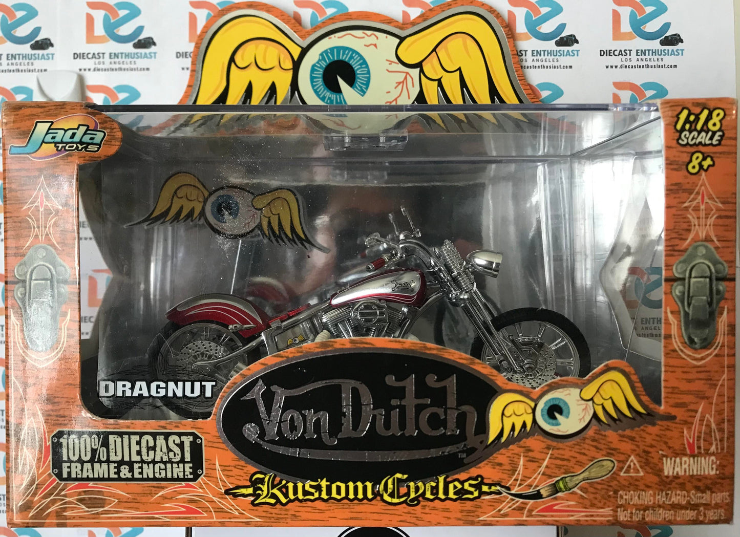 Jada Toys Von Dutch Kustom Cycles Dragnut Red 1:18
