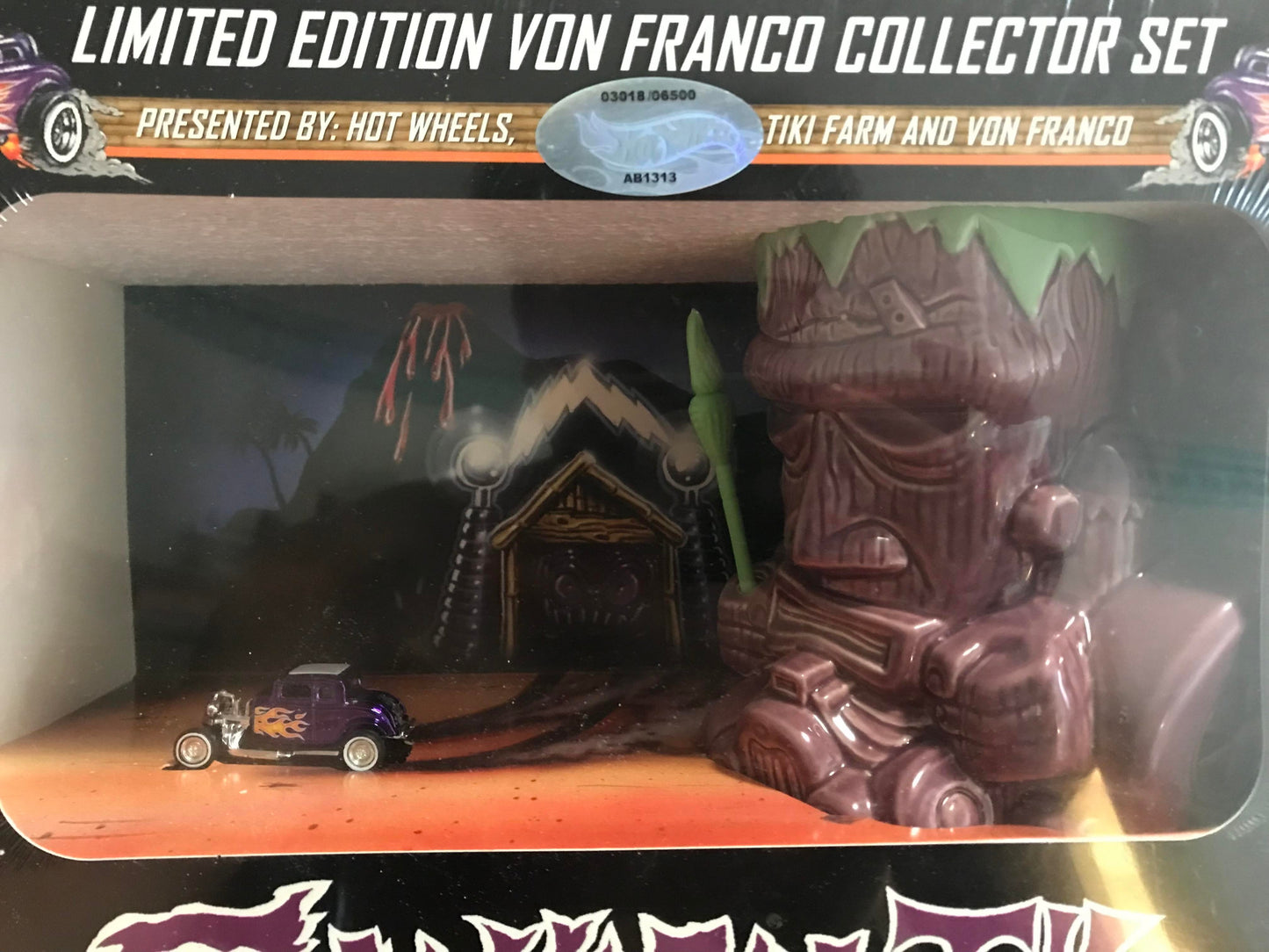 Hot Wheels Franken Tiki Von Franco Collector Set 32 Ford Purple 1:64