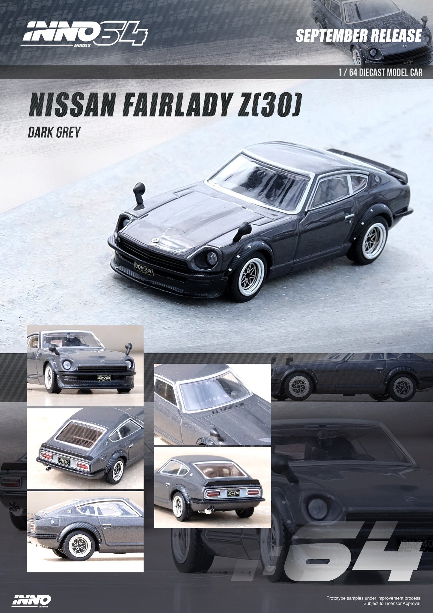 Inno64 Nissan Fairlady Z30 Dark Grey 1:64