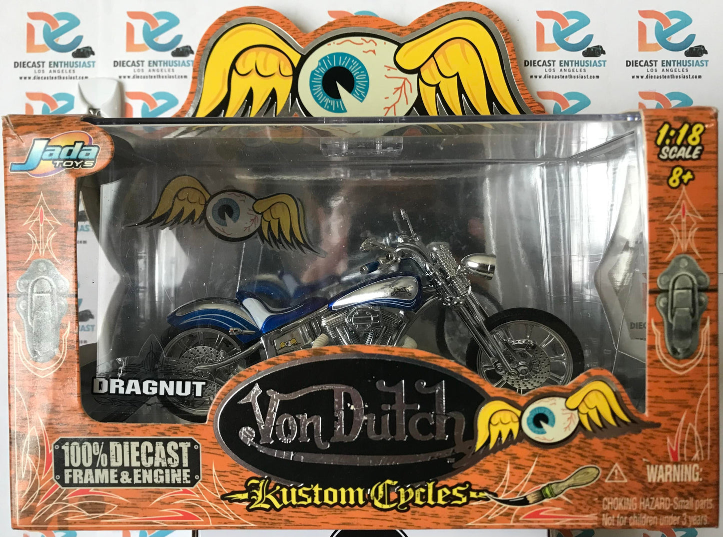 Jada Toys Von Dutch Kustom Cycles Dragnut Blue 1:18