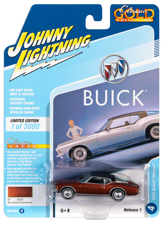 Johnny Lightning 1971 Buick Riviera Burnished Cinnamon 1:64