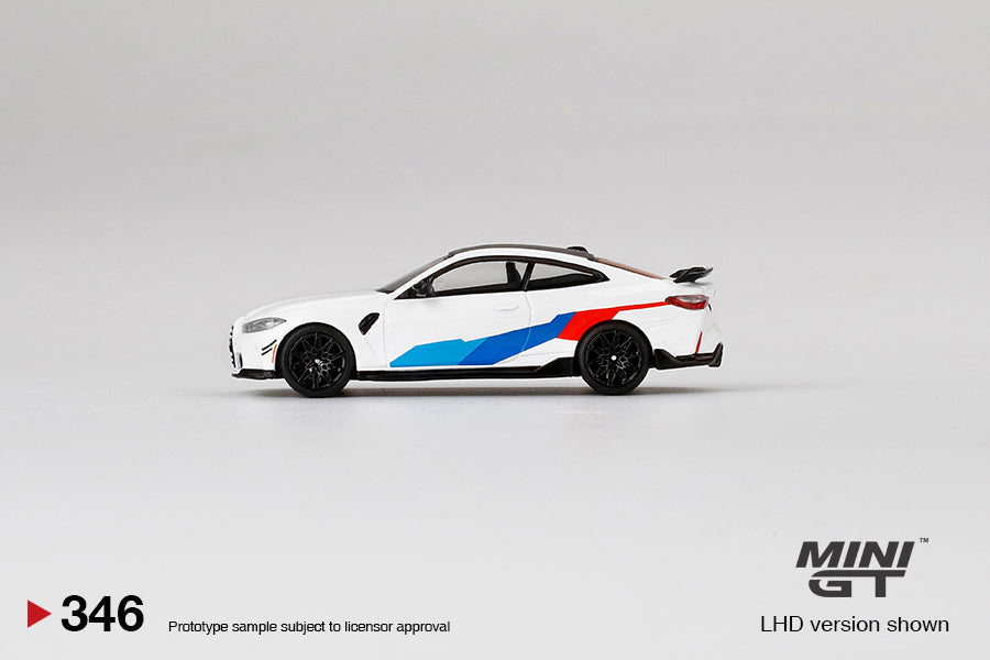 Mini GT Mijo Exclusives 346 BMW M4 M Performance (G82) Alpine White 1:64