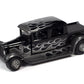 Johnny Lightning Black with Flames 1929 Ford Crew Cab Pickup Grey Flames 1:64
