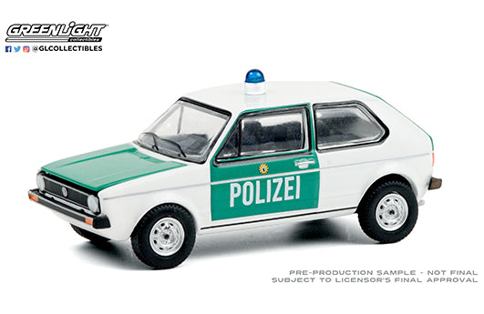 Greenlight Hot Pursuit 1974 Volkswagen Golf MK1 Germany Polizei 1:64