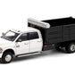 Greenlight Dually Drivers 2018 Ram 3500 Dually Landscaper Dump Truck White 1:64