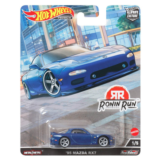 Hot Wheels Ronin Run 95 Mazda RX7 Blue 1:64