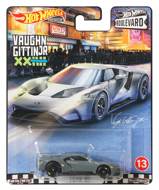 Hot Wheels Boulevard Vaughn Gittin JR Ford GT Grey 1:64