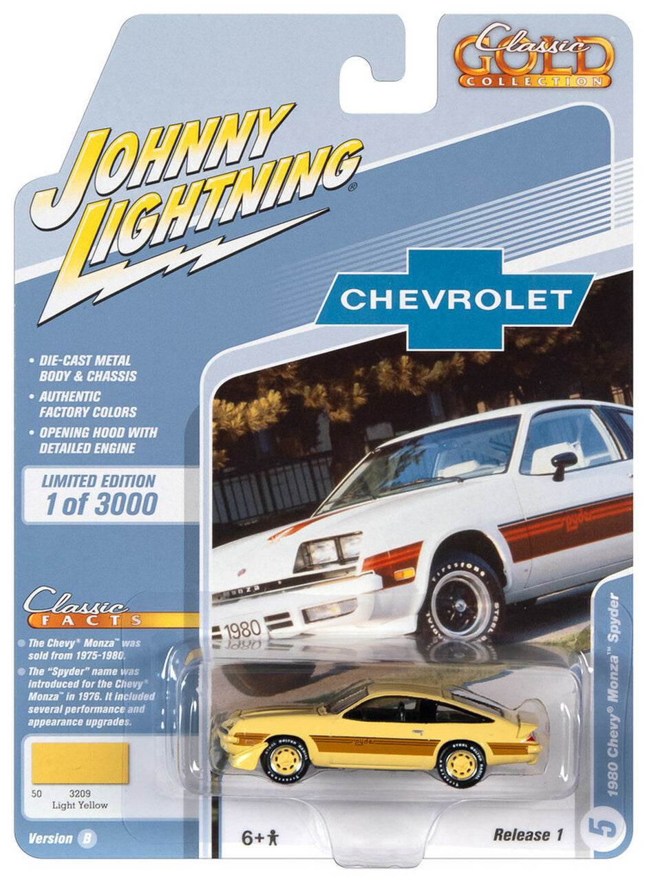 Johnny Lightning 1980 Chevy Monza Spyder Light Yellow 1:64