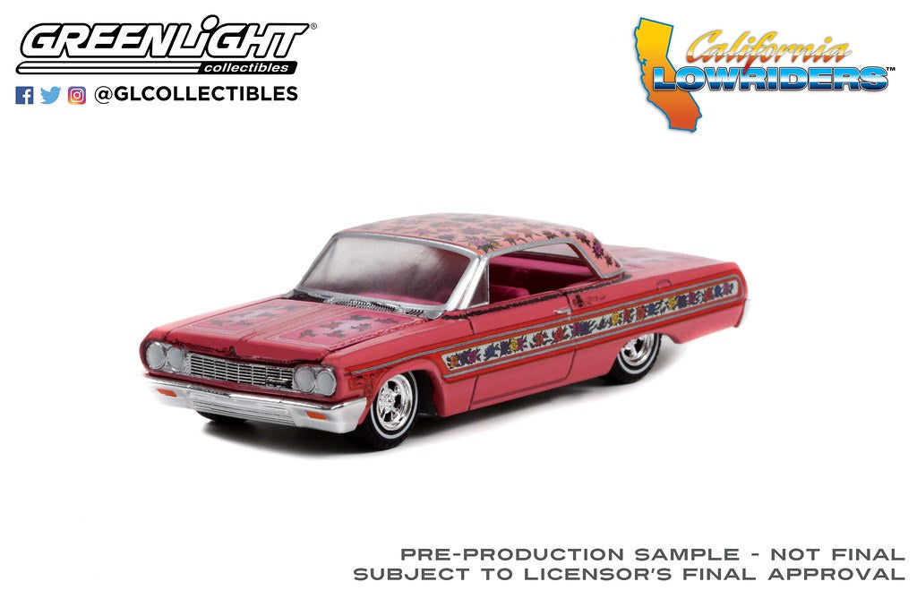Greenlight California Lowriders Series 1 1964 Chevrolet Impala Gypsy Rose Pink 1:64
