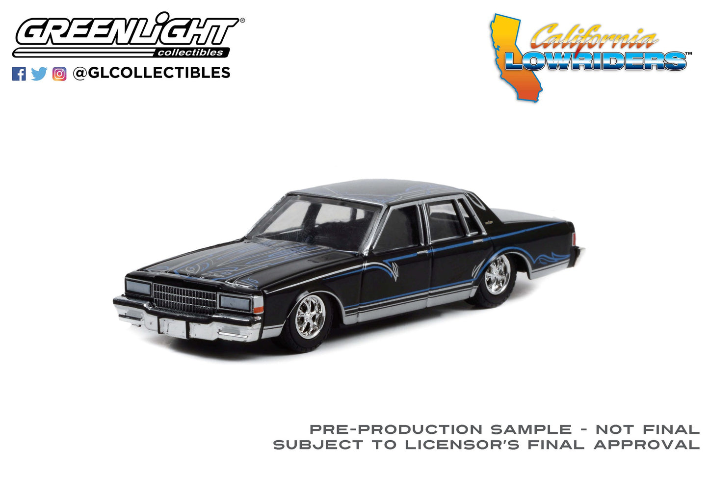 Greenlight California Lowriders Series 11987 Chevrolet Caprice Black 1:64