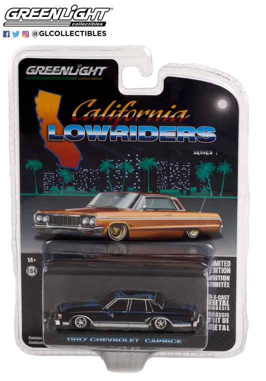 Greenlight California Lowriders Series 11987 Chevrolet Caprice Black 1:64