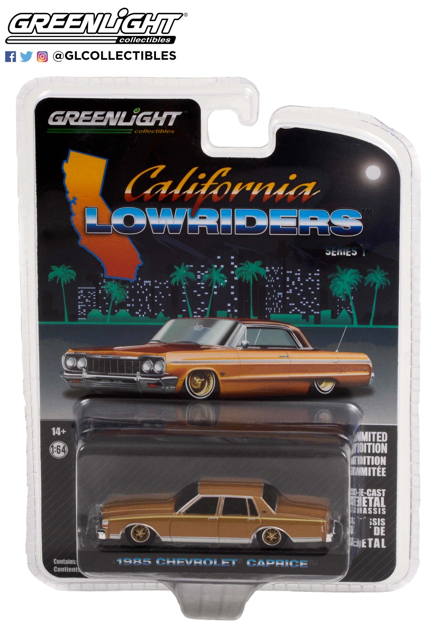 Greenlight California Lowriders Series 1 1985 Chevrolet Caprice Brown 1:64