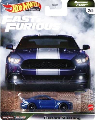 Hot Wheels Fast & Furious Furious Fleet Custom Mustang Blue 1:64