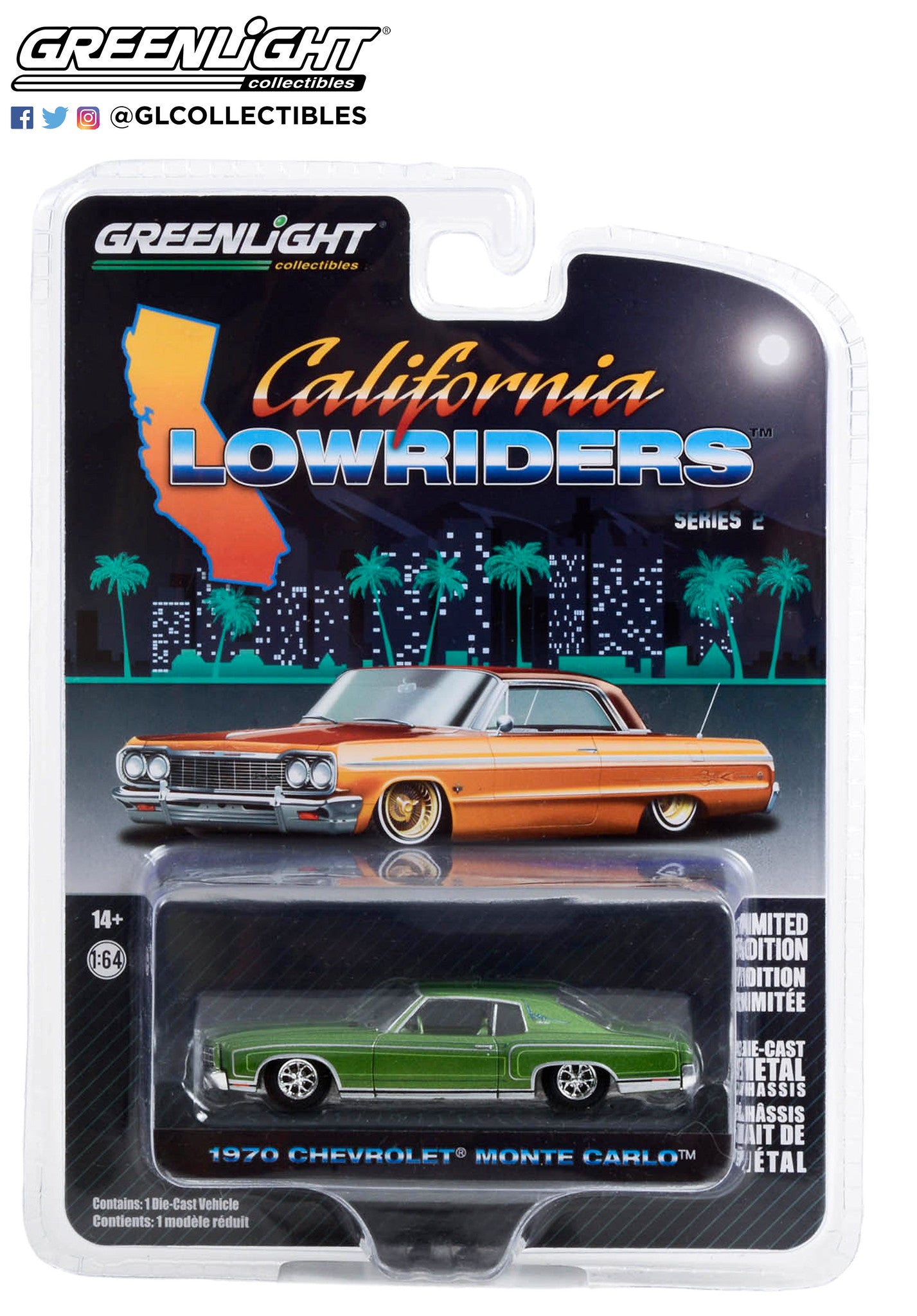 Greenlight California Lowriders Series 2 1970 Chevrolet Monte Carlo Green 1:64