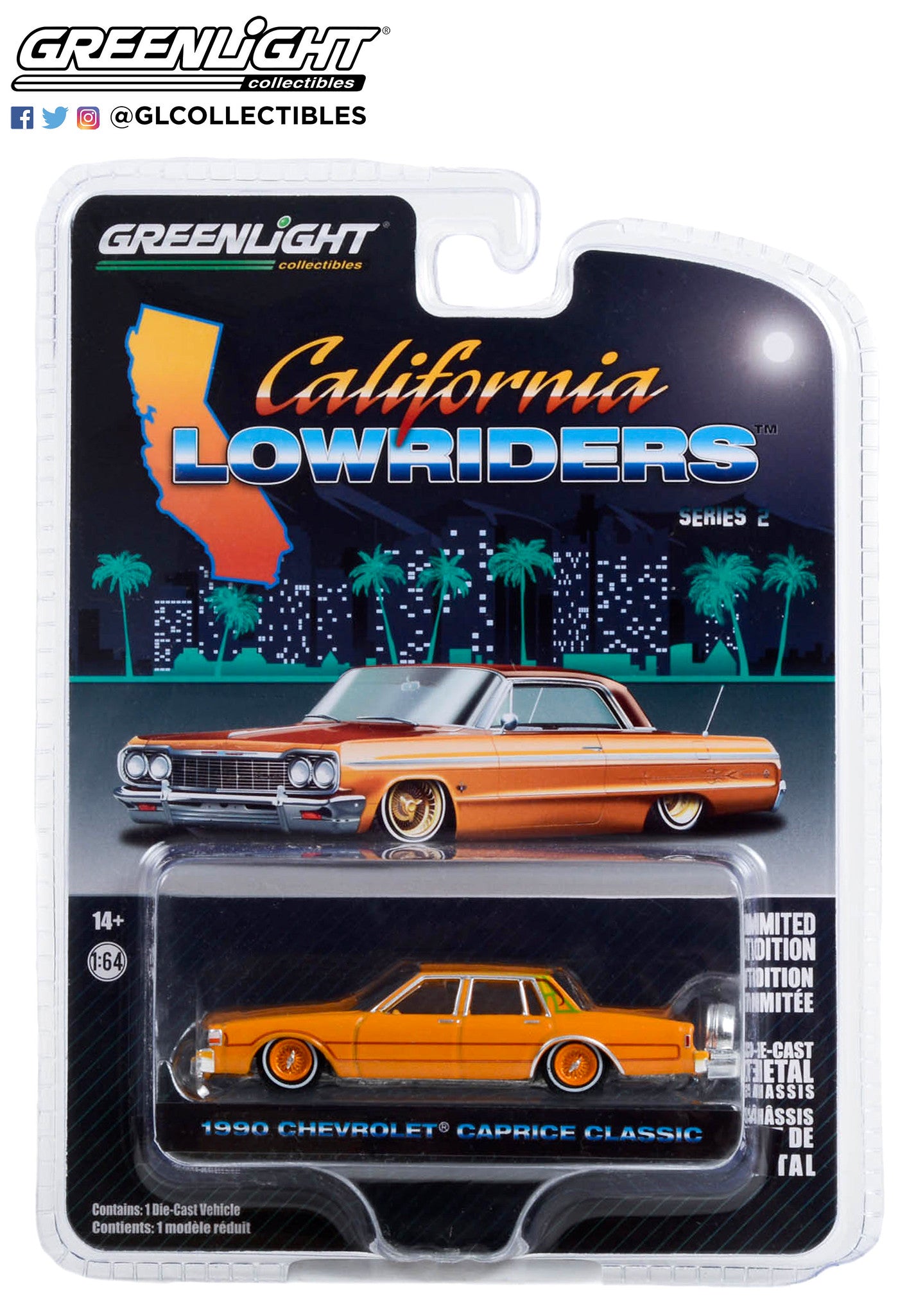 Greenlight California Lowriders Series 2 1990 Chevrolet Caprice Classic Brown 1:64