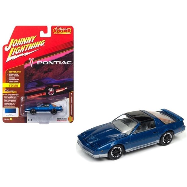 Johnny Lightning Classic Gold 1985 Pontiac Firebird T/A Bright Blue Poly 1:64