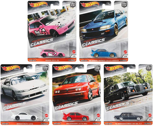 Hot Wheels Modern Classics 2020 Set Of 5 with Sterling Protector Case 1:64