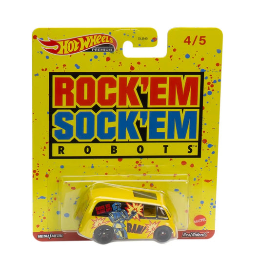 Hot Wheels Rock 'Em Sock 'Em Robots Quick D Livery Yellow 1:64