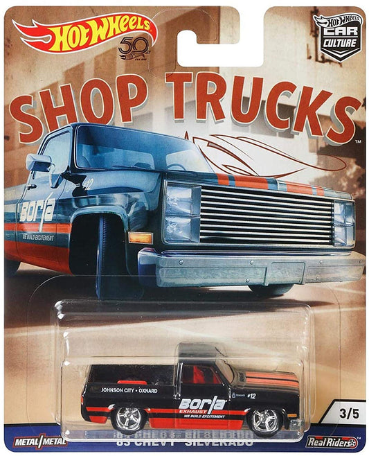 Hot Wheels Shop Trucks 83 Chevy Silverado Borla 1:64