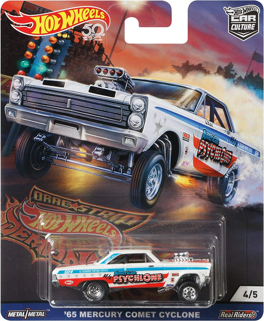 Hot Wheels Dragstrip Demons 65 Mercury Comet Cyclone with Sterling Protector Case 1:64