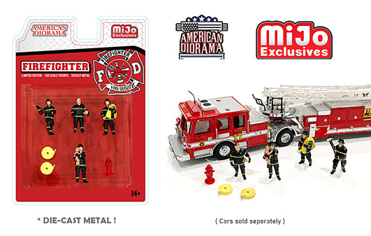 American Diorama Mijo Exclusives Firefighter Figures 1:64