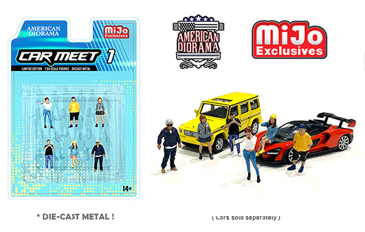 American Diorama Mijo Exclusives Car Meet 1 Figures 1:64
