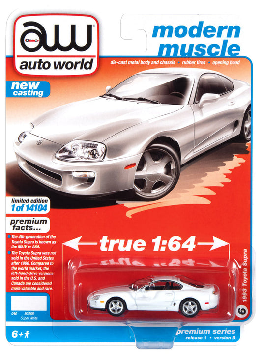 Auto World Modern Muscle 1993 Toyota Supra Super White 1:64