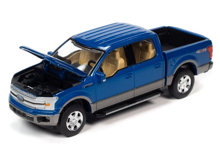 Auto World 2019 Ford F150 Pickup Truck Blue Jeans Metallic 1:64