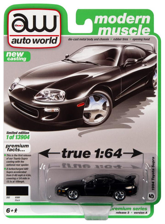 Auto World Modern Muscle 1993 Toyota Supra Black 1:64