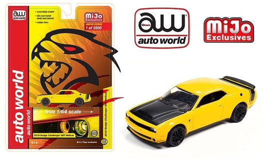Auto World Mijo Exclusive 2019 Dodge Challenger SRT Hellcat Yellow 1:64