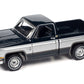 Auto World Muslce Trucks 1982 Chevrolet Silverado 10 Midnight Blue Body w/Silver Sides 1:64