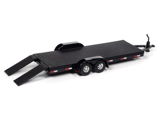 Auto World Open Trailer Black 1:64